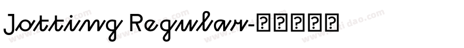 Jotting Regular字体转换